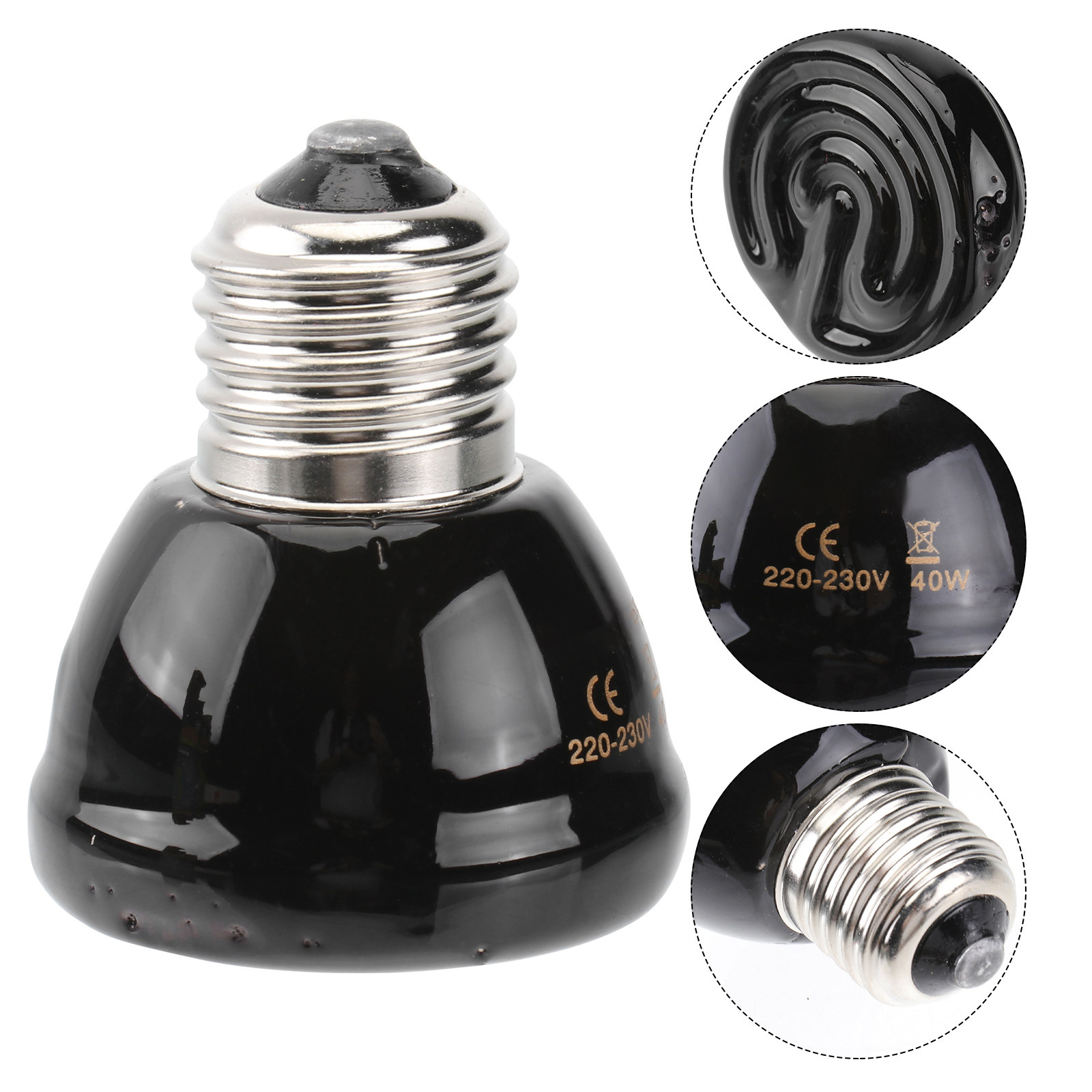 Ceramic Heat Emitter - 1 pièce, lampe chauffante pour reptiles