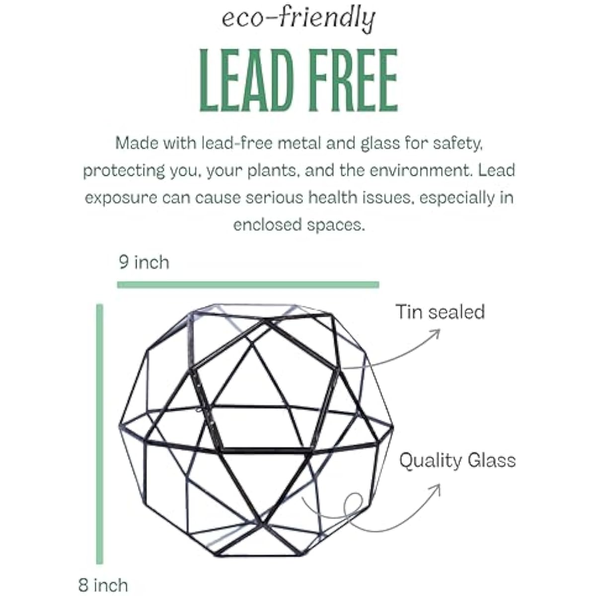 Terrarium sphérique géométriqu - Glass Door Hinge avis et prix